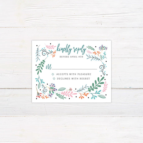 Bright Botanical Flowers Invitations - goprintplus