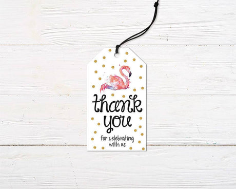 Bright Flamingo Favor Tag - goprintplus