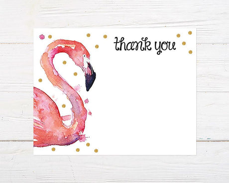 Bright Flamingo Thank You Card - goprintplus