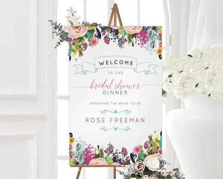 Bright Floral Shower Invitation - goprintplus