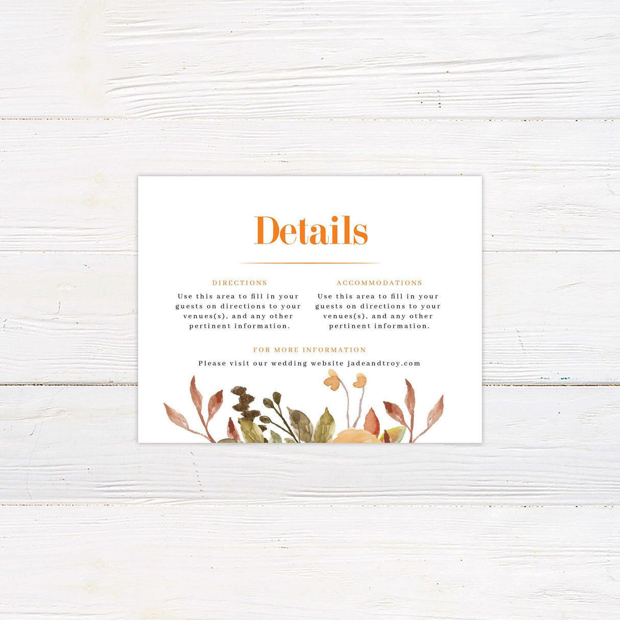 Bright Flowers Details Cards - goprintplus