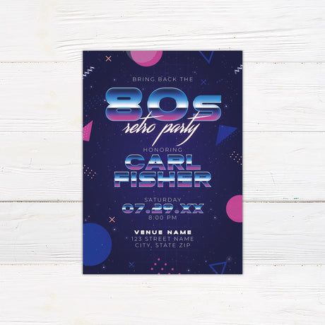 Bring Back the 80s Invitation - goprintplus