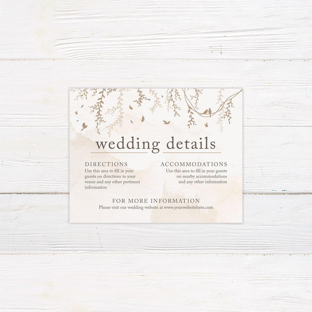 Brown Botanical Details Cards - goprintplus