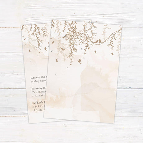 Brown Botanical Invitations - goprintplus