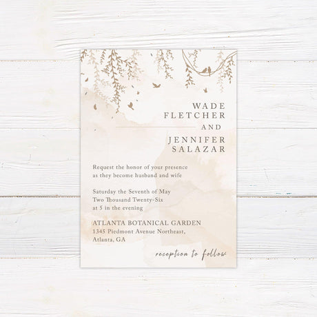 Brown Botanical Invitations - goprintplus