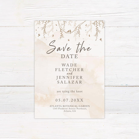 Brown Botanical Invitations - goprintplus