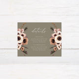 Brown Romantic Floral Invitations - goprintplus