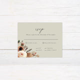 Brown Romantic Floral Invitations - goprintplus