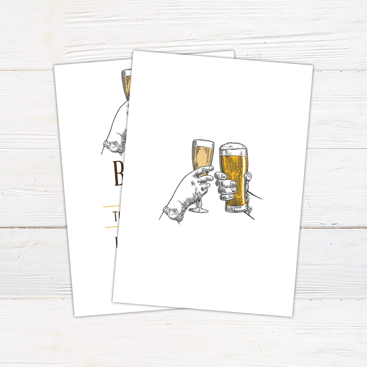 Bubbles and Brews Invitation - goprintplus