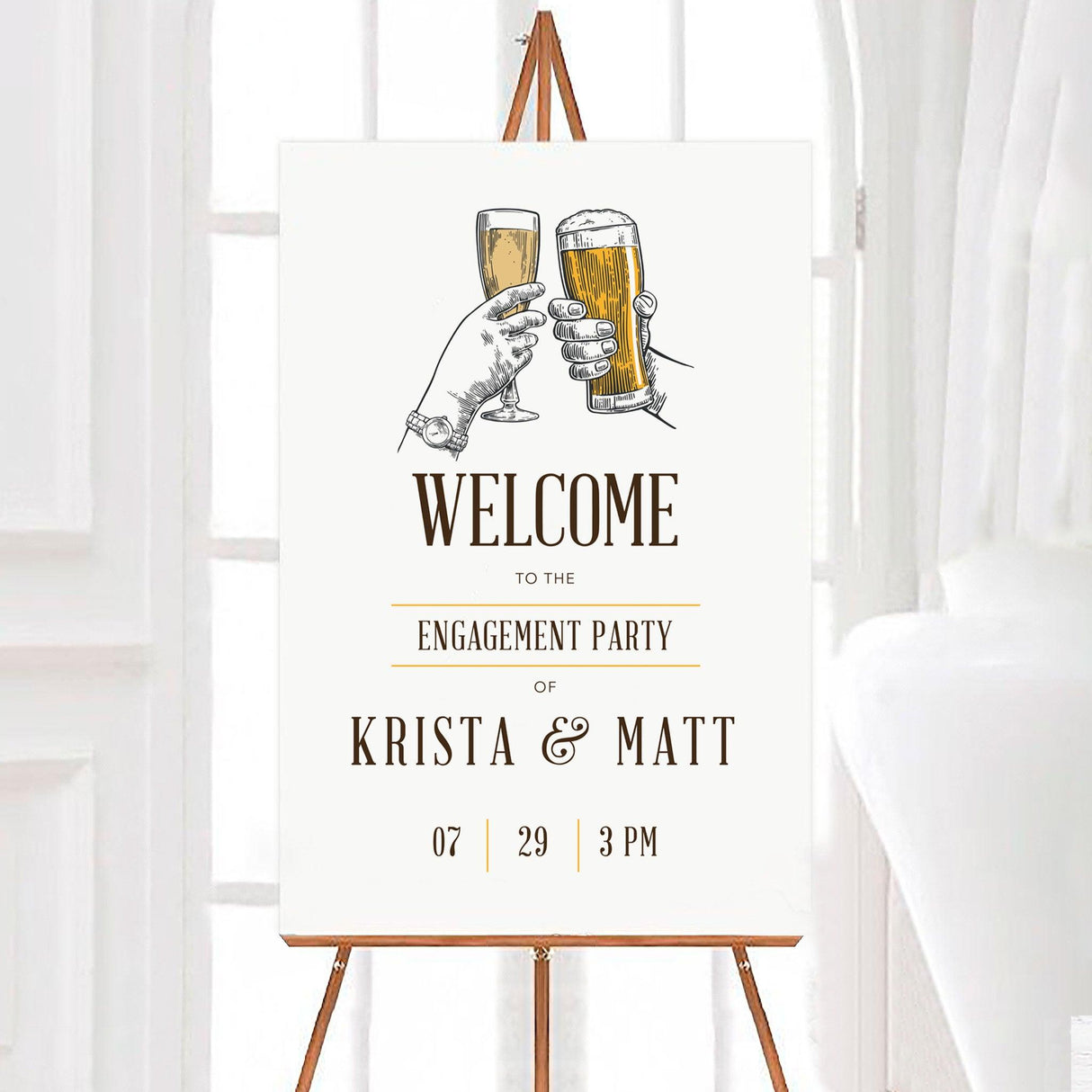 Bubbles and Brews Invitation - goprintplus