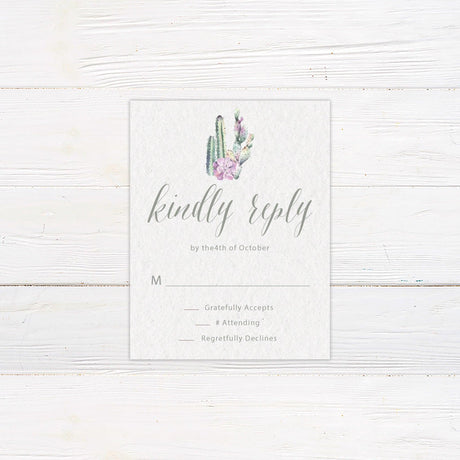 Budding Cactus Invitations - goprintplus