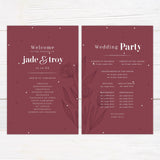 Burgundy Botanical Invitations - goprintplus