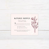 Burgundy Botanical Invitations - goprintplus