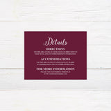 Burgundy Floral Invitations - goprintplus