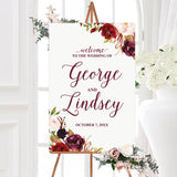 Burgundy Floral Invitations - goprintplus