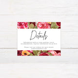 Bright Pink Floral Invitations - goprintplus