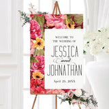 Bright Pink Floral Invitations - goprintplus