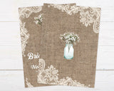 Burlap and Lace Shower Invitation