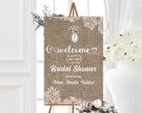 Burlap and Lace Shower Invitation - goprintplus