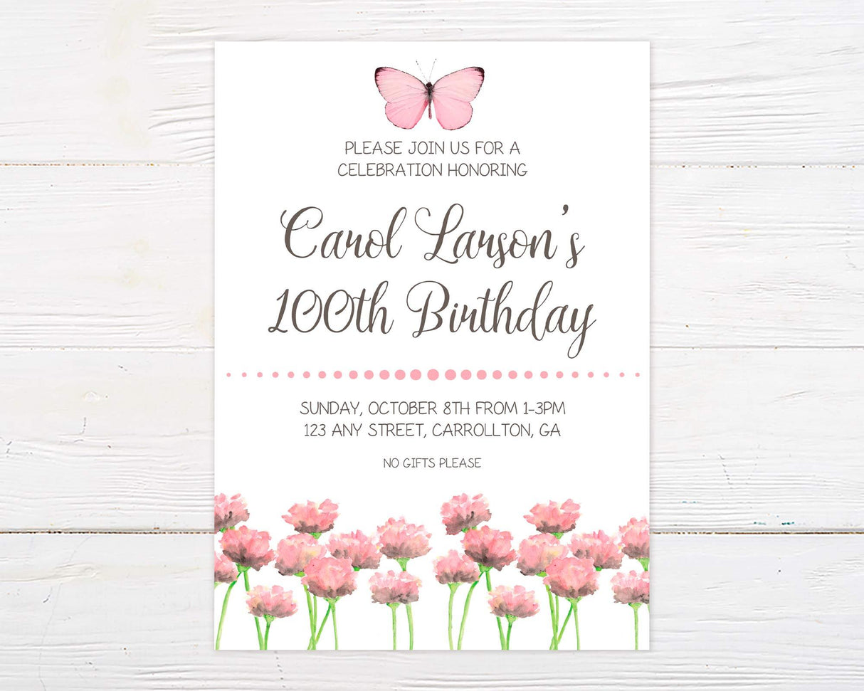 Butterfly Birthday Invitation - goprintplus