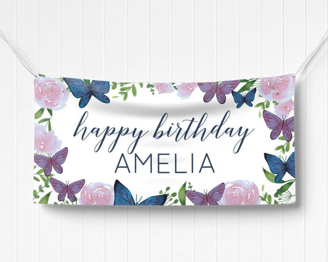 Butterfly Party Banner - goprintplus