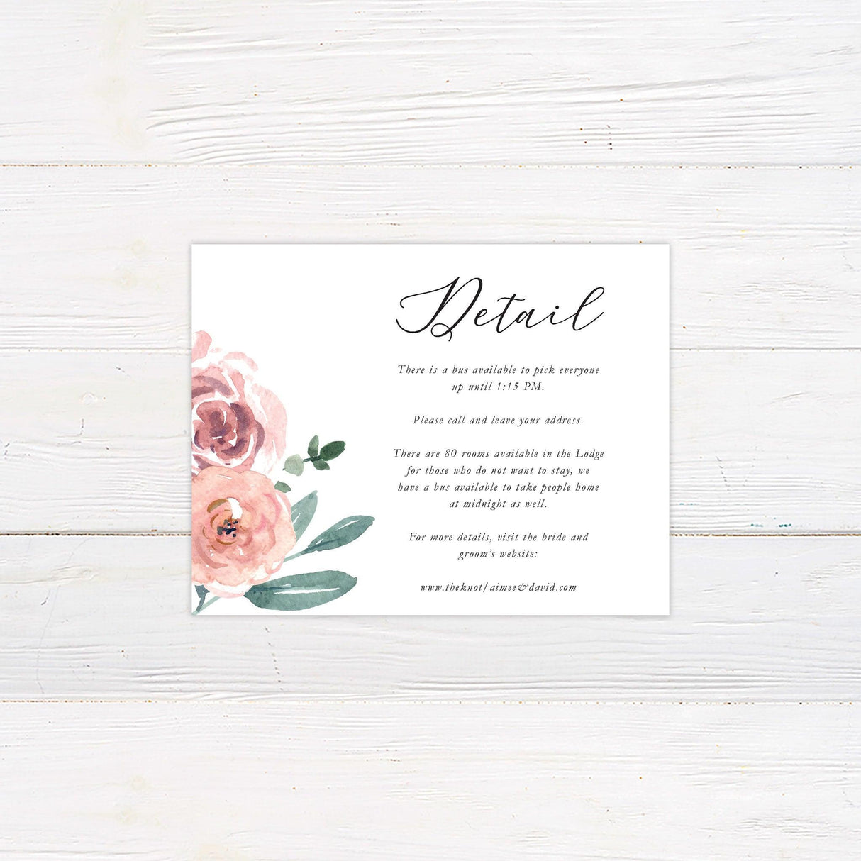 Cascading Bouquet Details Cards - goprintplus