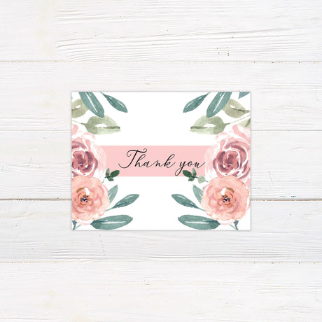 Cascading Bouquet Thank You Card - goprintplus
