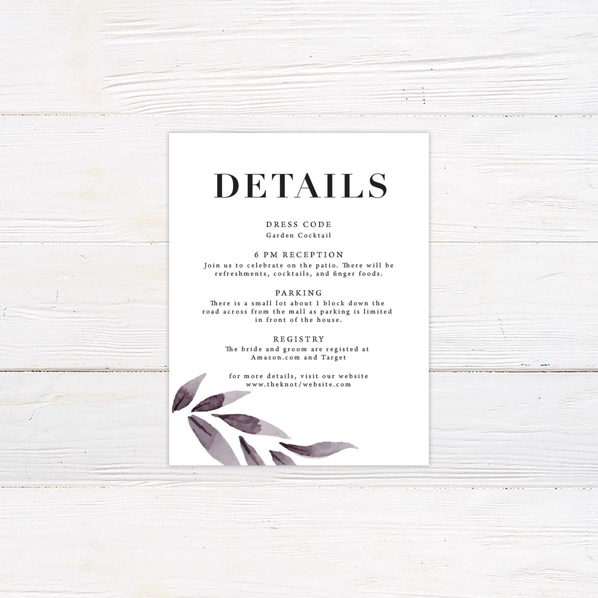 Cascading Leaves Invitations - goprintplus