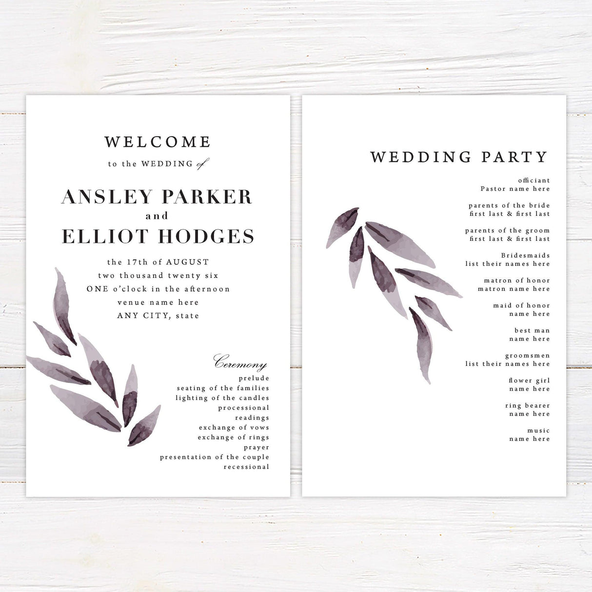 Cascading Leaves Invitations - goprintplus