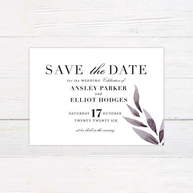 Cascading Leaves Save The Date - goprintplus