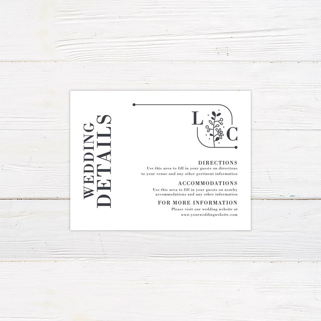 Casual Monogram Details Card - goprintplus