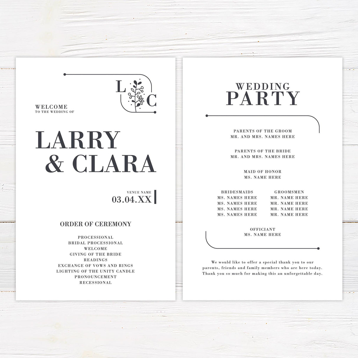 Casual Monogram Invitations - goprintplus