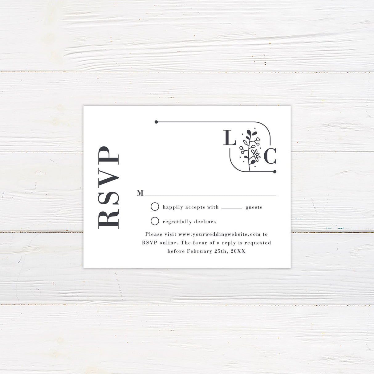 Casual Monogram Invitations - goprintplus