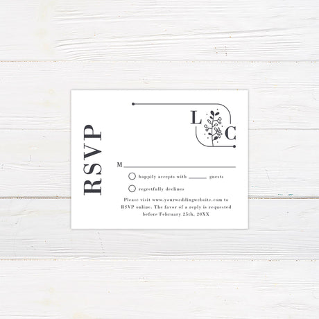 Casual Monogram Invitations - goprintplus