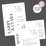 Casual Monogram Foil Invitation - goprintplus