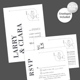 Casual Monogram Foil Invitation - goprintplus