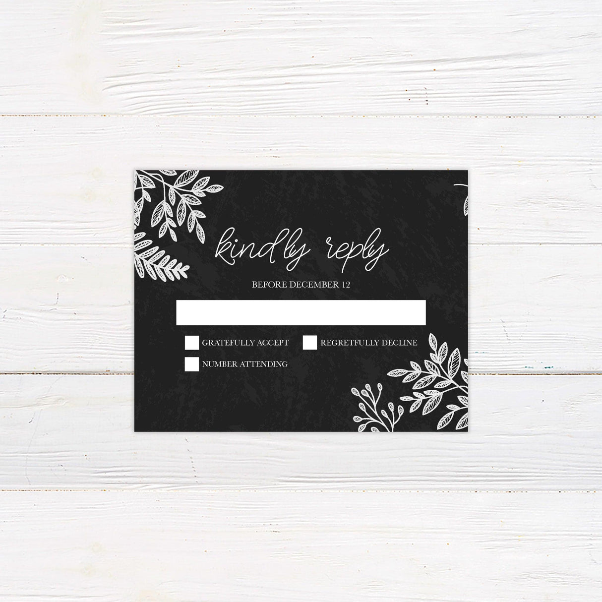 Chalk Dusted Leaves RSVP - goprintplus