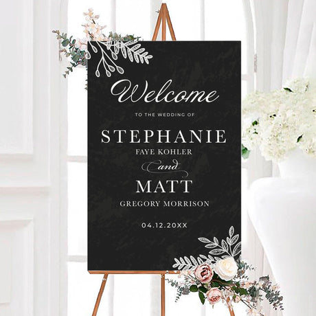 Chalk Dusted Leaves Invitations - goprintplus