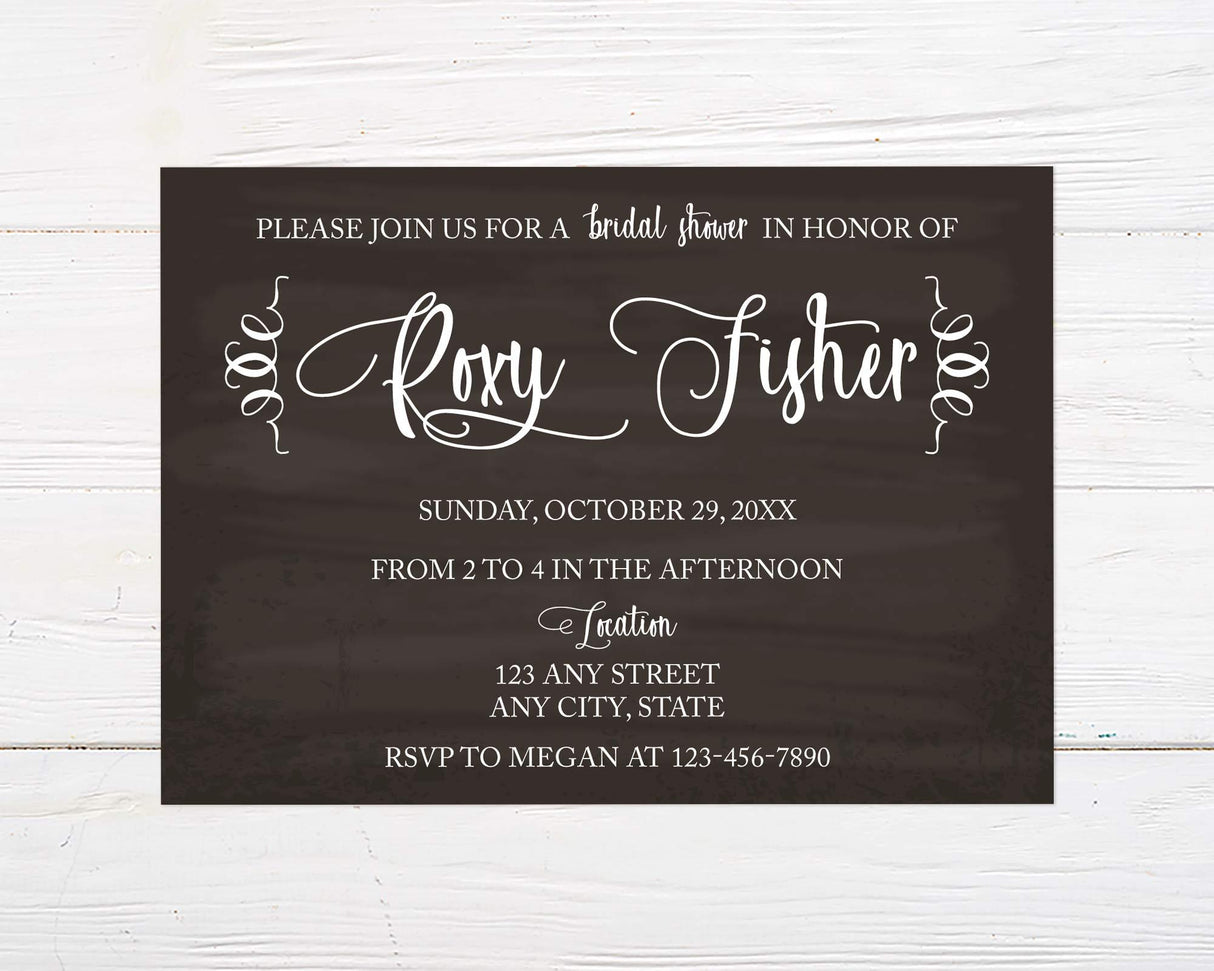 Chalkboard Shower Invitation - goprintplus