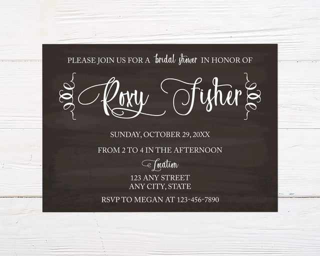 Chalkboard Shower Invitation - goprintplus