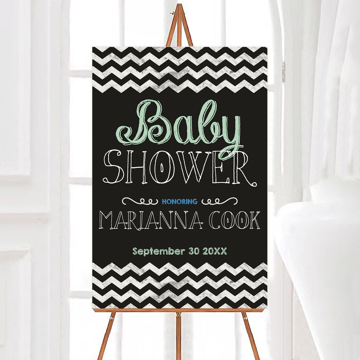 Chalky Chevron Shower - goprintplus