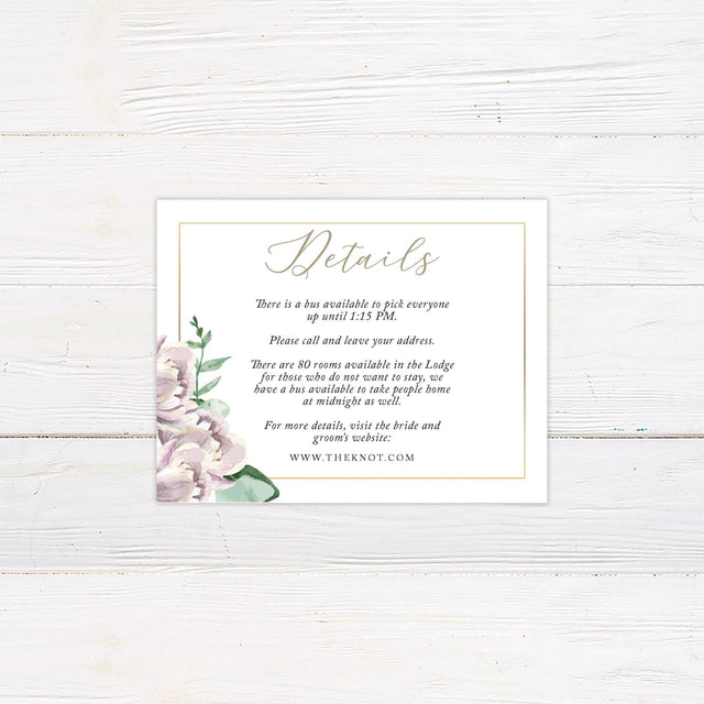 Champagne Blossoms Details Cards - goprintplus