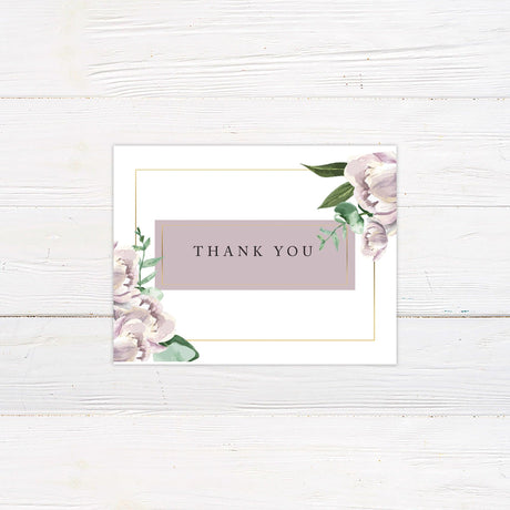 Champagne Blossoms Thank You Card - goprintplus