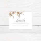 Champagne Floral Corners Invitations - goprintplus