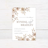 Champagne Floral Corners Invitations - goprintplus