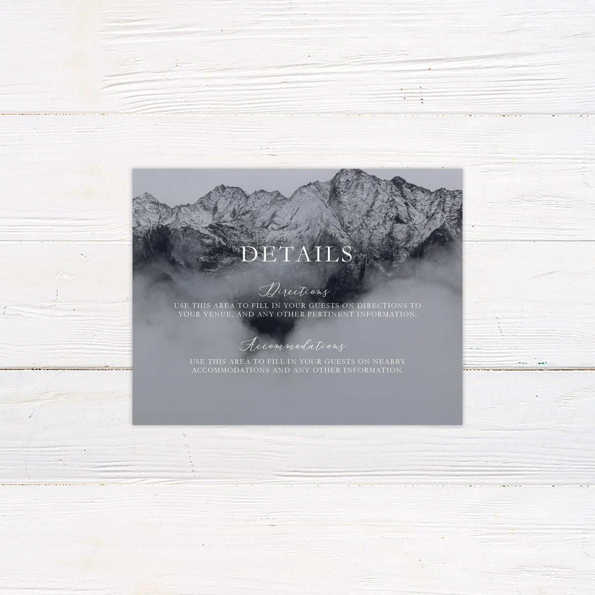 Charcoal Mountains Details Cards - goprintplus