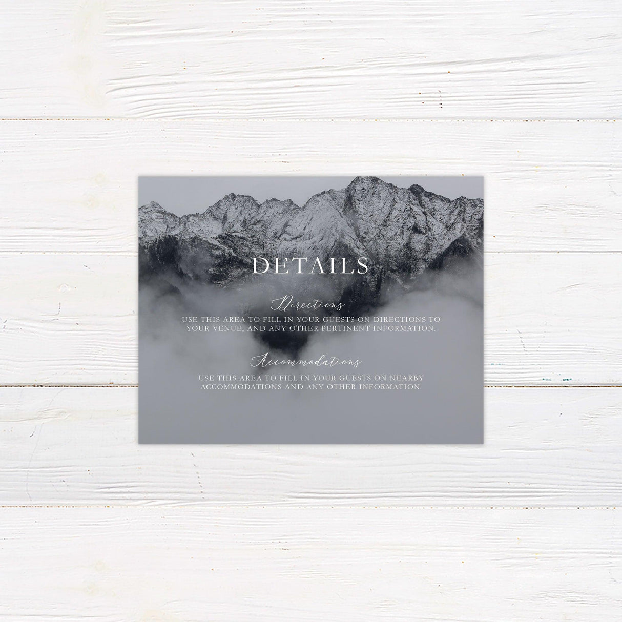 Charcoal Mountains Invitations - goprintplus