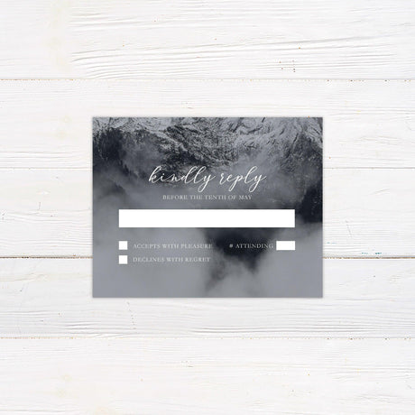 Charcoal Mountains Invitations - goprintplus