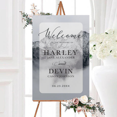 Charcoal Mountains Invitations - goprintplus