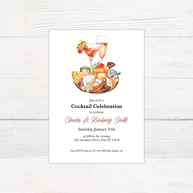 Charcuterie and Cocktails Invitation - goprintplus